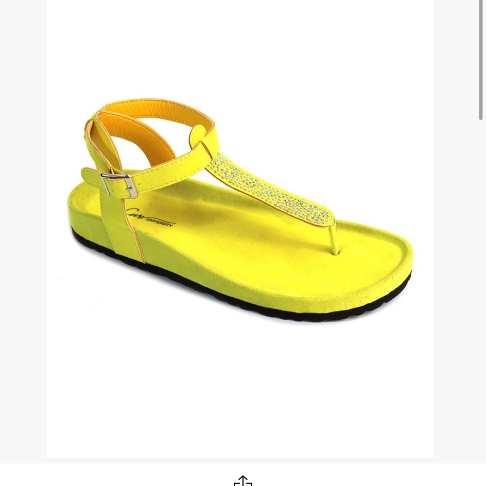 Yellow Rhinestone sandals